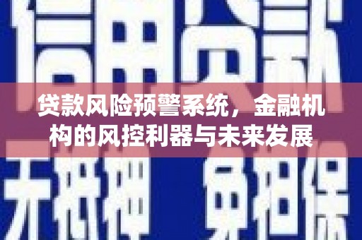 关岭贷款风险预警系统，金融机构的风控利器与未来发展
