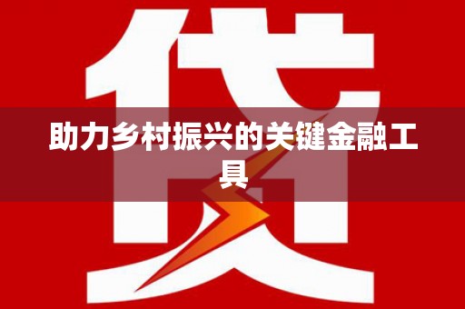 关岭助力乡村振兴的关键金融工具