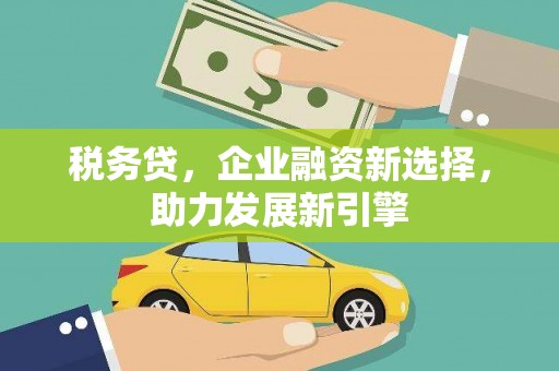 关岭税务贷，企业融资新选择，助力发展新引擎