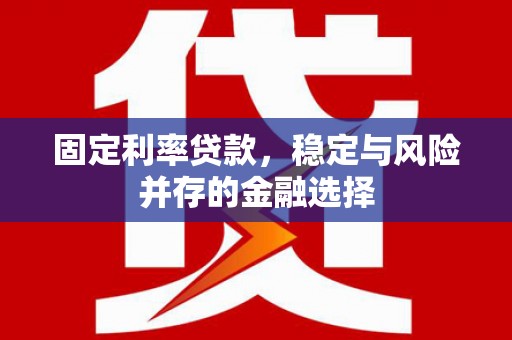 关岭固定利率贷款，稳定与风险并存的金融选择