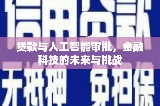 关岭贷款与人工智能审批，金融科技的未来与挑战