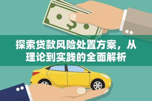 关岭探索贷款风险处置方案，从理论到实践的全面解析