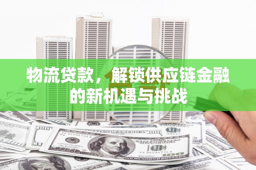 关岭物流贷款，解锁供应链金融的新机遇与挑战
